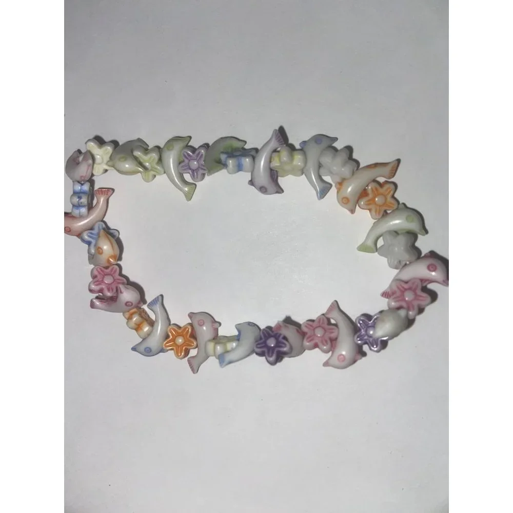 Multicolored Girls Stretch Dolphin‎ Bracelet